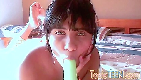 Ebony teen 18+ with a small boobs and booty 18+ playing with her pussy