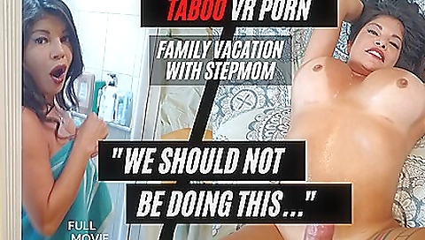 Stepmom with her stepson having sex on tour in vr porn