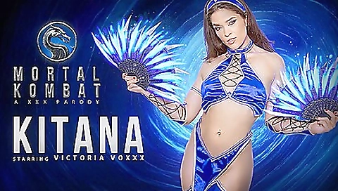 Sexy brunette plays mortal combat and gets a creampie