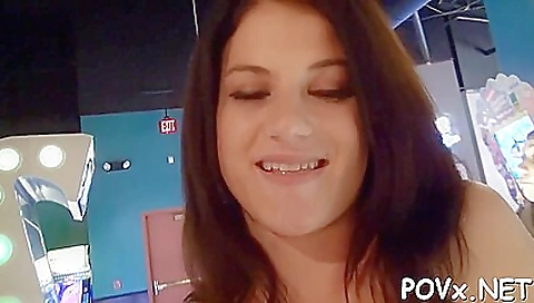 19-year-old girl with huge tits is getting fucked in POV