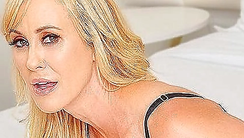 Blonde milf with a nice ass rides and takes off her panties