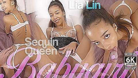 Russian brunette shows her pussy in a blowjob scene