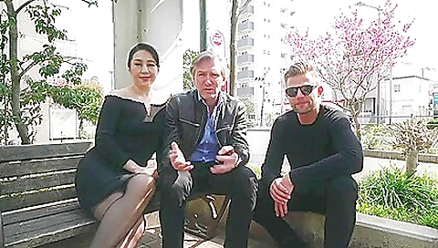 Cute secretary casting an asian girl into a face job