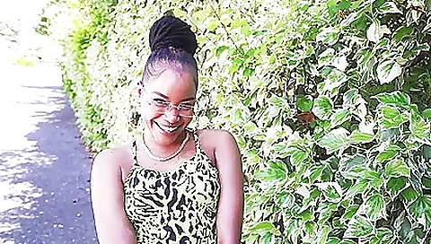 Brunette ebony girl gets a facial from her stepbrother