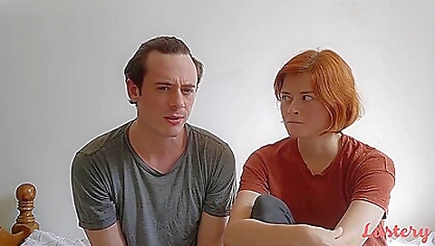 Amateur redhead gets face fucked in POV in milf porn