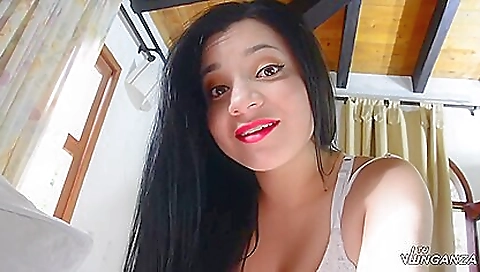 Big cock brunette porn video with big cock and big boobs