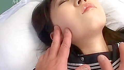 Japanese girl wearing lingerie fingered and pounded