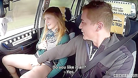 Blonde and brunette in the car getting fucked and squirting