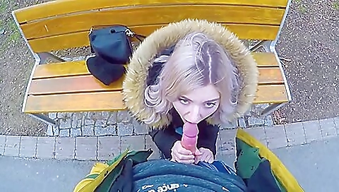 Eva elfie gets her mouth filled with cum from a big dick