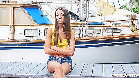 Brunette babe with hot skin enjoys the way the camera plays