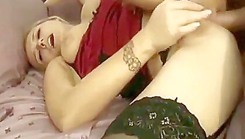 Sexy blonde slut with a big ass and tits shows off