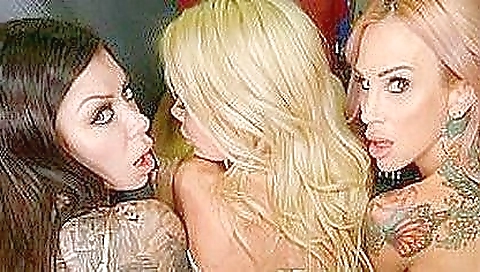 Hot group masturbation in a car in real and VR scene