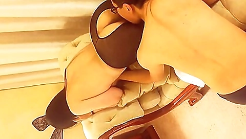 Hot amateur brunette with a sexy ass getting fucked