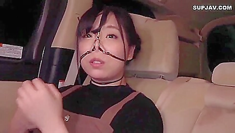 Japanese teen fucked by her man in a kinky gangbang