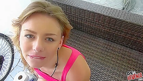 Big cock blonde gets on her knees and sucks a dick