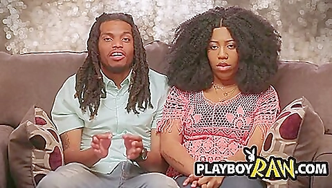 Big black cock black milf on the bed sucking on it