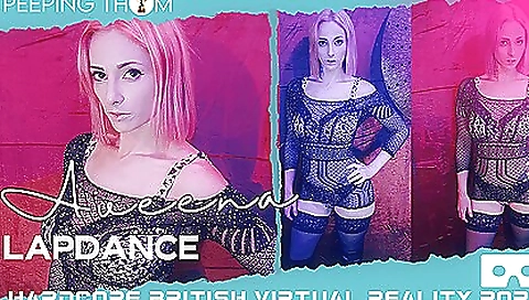 Sexy redhead masturbates while watching herself in vr porn