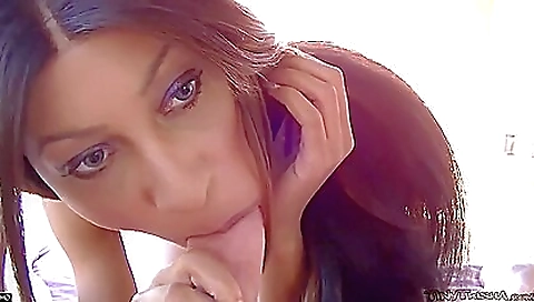 Ebony redhead gets her pussy fucked in a hot interracial movie